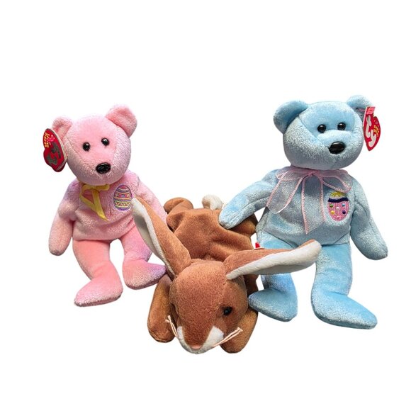 Ty Beanie Babies Easter Bears Lot of 3 - Picture 2 of 9